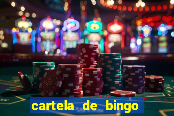 cartela de bingo pra imprimir